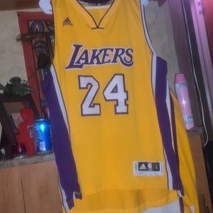 LOS ANGELES LAKERS #24 SIZE L YELLOW ADIDAS JERSEY NBA KOBE BRYANT